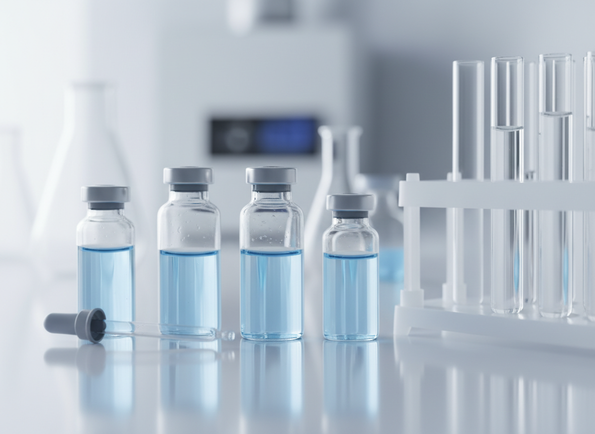 Medicine – realistic vials and test tubes